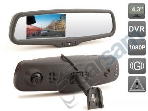 Зеркало заднего вида со встроенным видеорегистратором и монитором 4.3" AVS0499DVR, AVIS