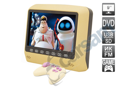 Навесной монитор на подголовник с DVD 9" бежевый Avis AVS0988T