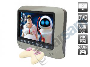 Навесной монитор на подголовник с DVD 9" серый Avis AVS0988T