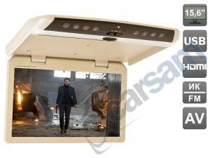 Потолочный монитор со встроенным медиаплеером Full HD, 15,6" AVIS AVS1550MPP (бежевый)