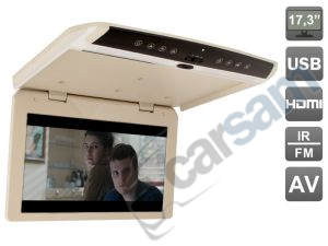 Потолочный монитор со встроенным медиаплеером Full HD, 17,3" AVIS AVS1750MPP (бежевый)